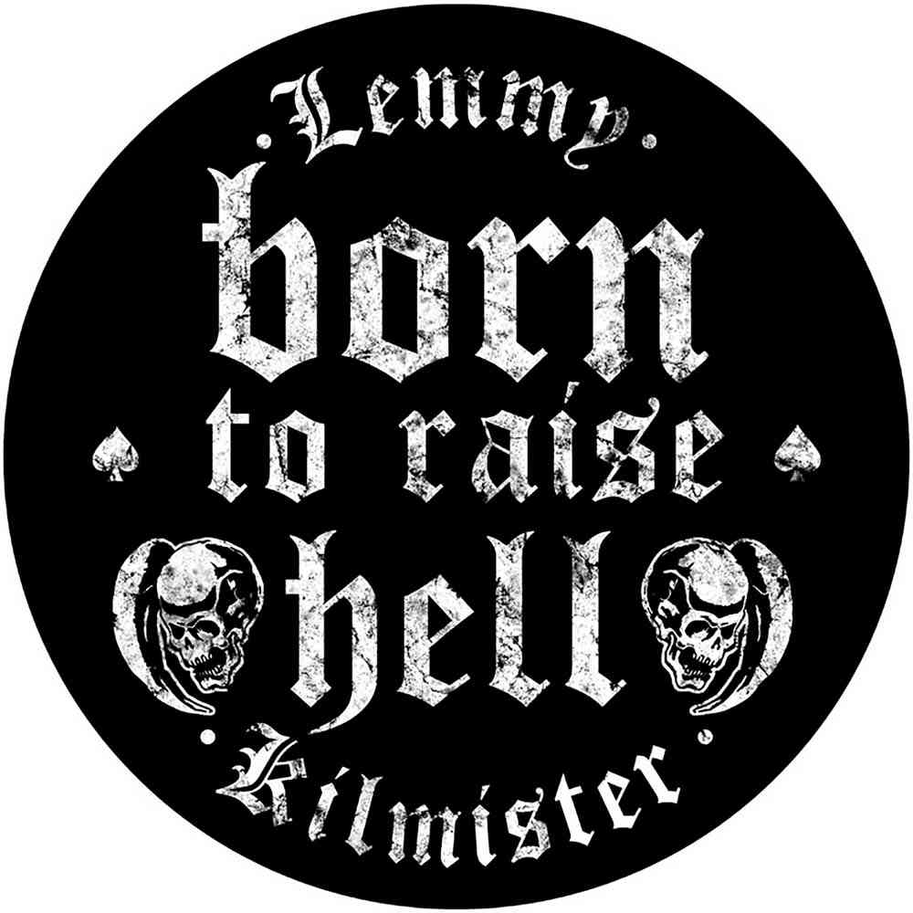 Lemmy Kilmister - Born To Raise Hell Rugpatch - Zwart